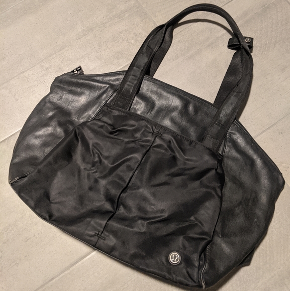 lululemon athletica Handbags - Lululemon Black Bag with Yoga Matt Strap